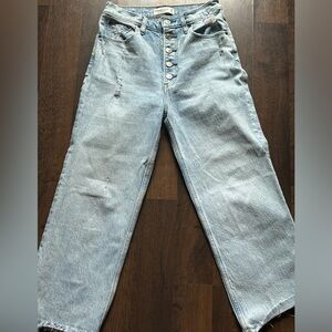 Abercrombie high waisted wide leg button up jeans